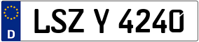 Trailer License Plate